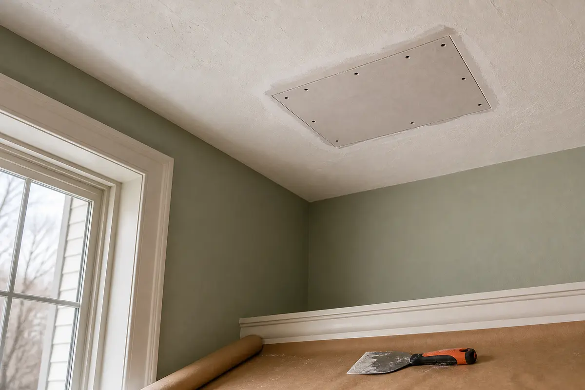 Drywall & Ceiling Repair After a Leak, BETEP repair and restoration work